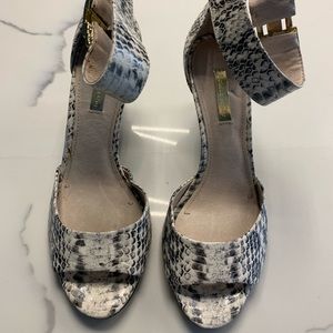 Louise et Cie Snakeskin Heels